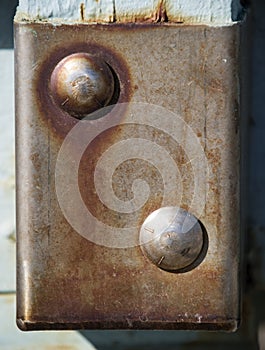 Rusty Plate and Bolts