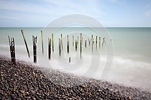 Rusty Posts on Beach