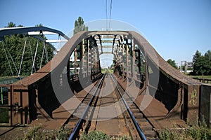Rusty railway bridge