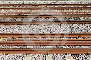 Rusty railway tracks