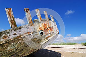 Rusty rear on the beach