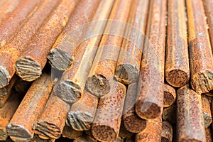 Rusty Rebar for construction