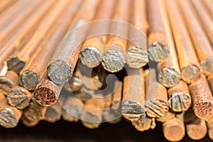 Rusty Rebar for construction