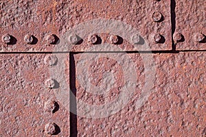 Rusty Riveted Metal Background