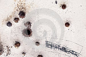 Rusty and scratched metal panel background