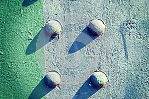 Rusty and scratched metal panel background