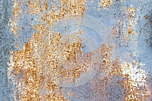 Rusty scratched peeling outdated metallic texture steel weathered color background grunge pattern obsolete rust