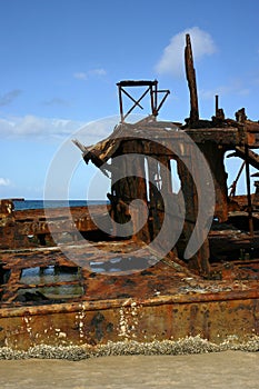 Rusty ship wreck
