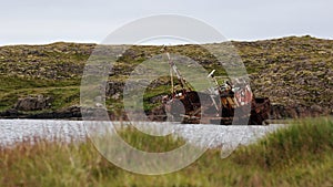 Shipwreck stranded on Snaefellsnes coast, Iceland