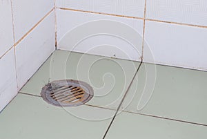 Rusty Shower Drain in Toilet