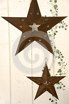 Rusty stars and ivy motif