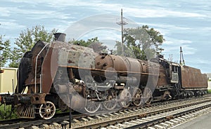 Rusty steam locomotive