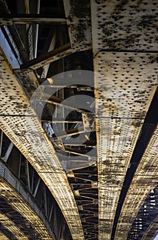 Rusty steel bridge