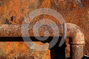 Rusty steel pipe