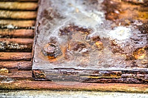 Rusty steel plate