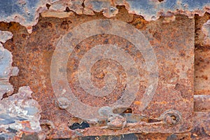 A rusty steel plate