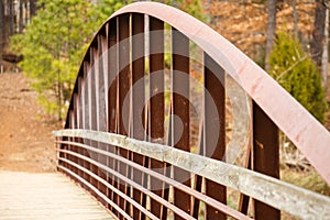 Rusty Steel Span on Old Bridge