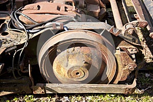 Rusty steel wheels