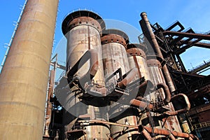 Rusty structures of abandoned metallurgical plant
