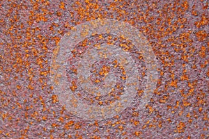 Rusty surface texture of an old barrel