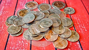 Rusty Thai baht coins