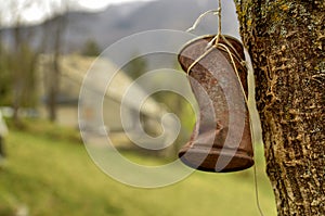 A rusty tin can