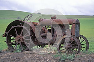 Rusty tractor near Paso Robles, CA photo