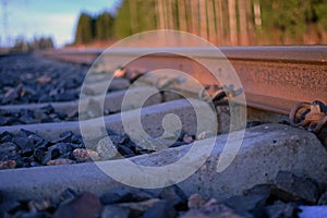 Rusty train track.