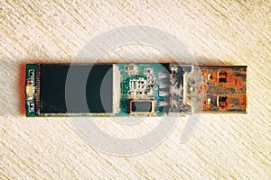Rusty USB Flash Drive Connector