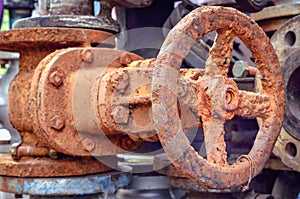 Rusty valve , Close up