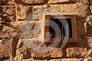 Rusty ventilation grid.