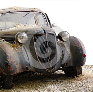 Rusty vintage car