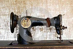 Rusty vintage sewing machine
