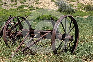 Rusty Wagon Wheel Axle