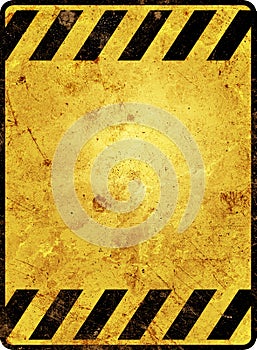 Rusty warning sign template