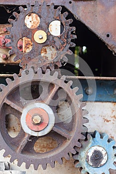 Rusty weathered cogs