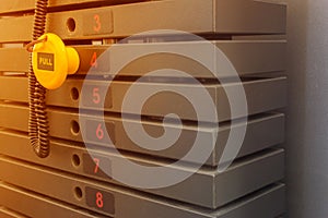 Rusty weight stack in a gym