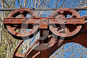 Rusty wheels - abandoned ski lift