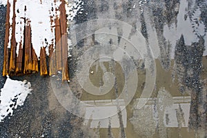 Rusty wire as a texture of metal coil iron bars