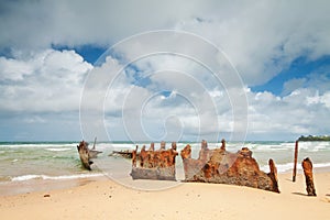 Arrugginito sul australiano Spiaggia durante 