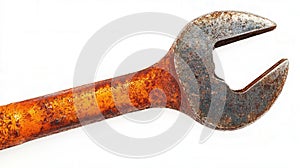 Rusty wrench with realistic texture