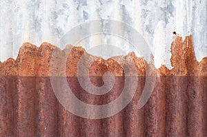 Rusty zinc background , grunge rust and corrosion background texture