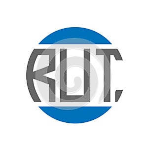 RUT letter logo design on white background. RUT creative initials circle logo concept. RUT letter design