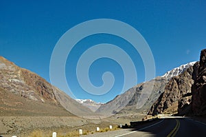 Ruta 7 - Road to Aconcagua park at Andes
