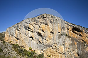 Ruta del abrigo de Chimiachas in Sierra de Guara in Huesca, Spain. photo