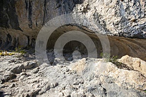 Ruta del abrigo de Chimiachas in Sierra de Guara in Huesca, Spain. photo