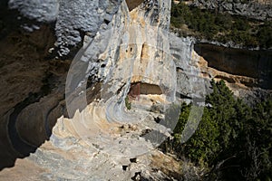 Ruta del abrigo de Chimiachas in Sierra de Guara in Huesca, Spain. photo