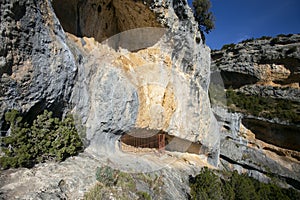 Ruta del abrigo de Chimiachas in Sierra de Guara in Huesca, Spain. photo