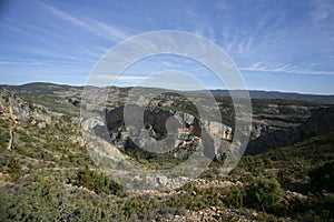 Ruta del abrigo de Chimiachas in Sierra de Guara in Huesca, Spain. photo