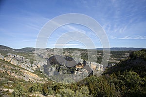 Ruta del abrigo de Chimiachas in Sierra de Guara in Huesca, Spain. photo